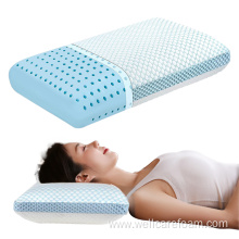 Ice fabric memory foam drilled pillow